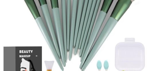 Makeup Brushes 22 Pcs Makeup Kit,Foundation Brush Eyeshadow Brush Make up Brushes Set (Green, 22 Piece Set)