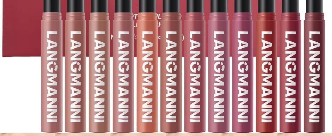 12Pcs Velvet Matte Lipstick Nude Matte Soft Dark Color Stick High Pigmented Long-Lasting Waterproof Lip Stick Lip Balm Beauty Cosmetics Gift for Women(01#-12#)